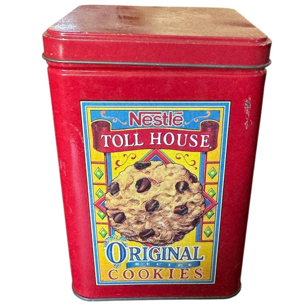 Nestle Tollhouse Red Morsels Vintage Tin Container - Picture 5 of 7
